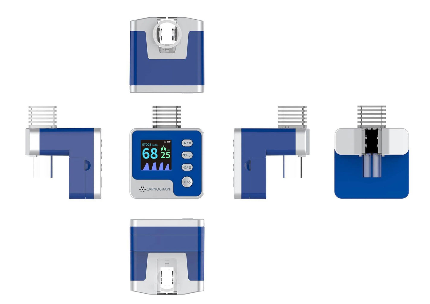 Contec CA10M Capnograph ETCO2 Monitor with LCD screen and Audio-visual Alarm