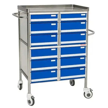 kaarya Crash Cart Trolley Double Drawers