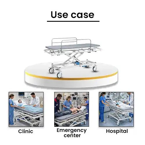 kaarya Emergency Trolley Hydraulic Patient Shifting Trolley