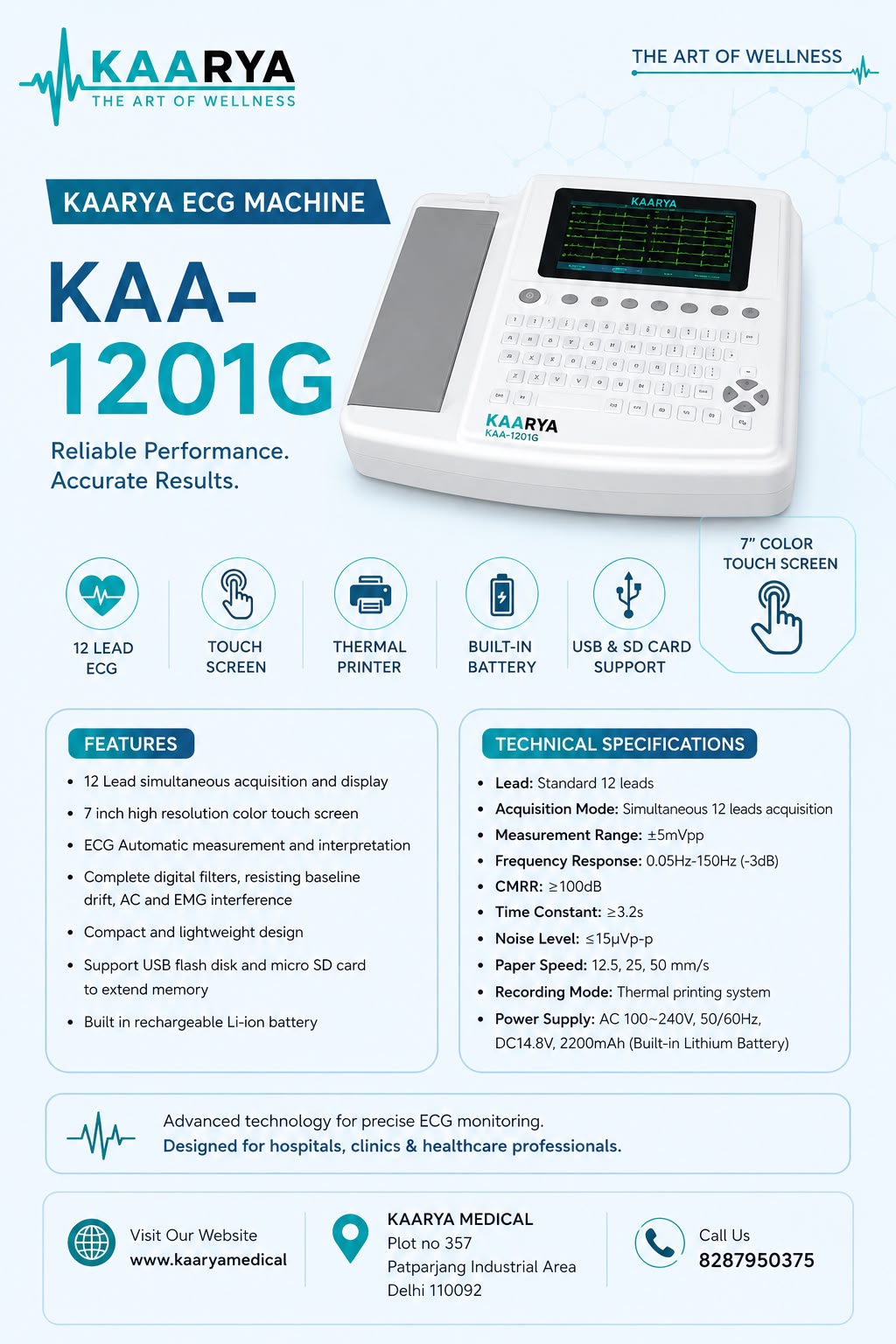 Kaarya KAA-1201 ECG Machine