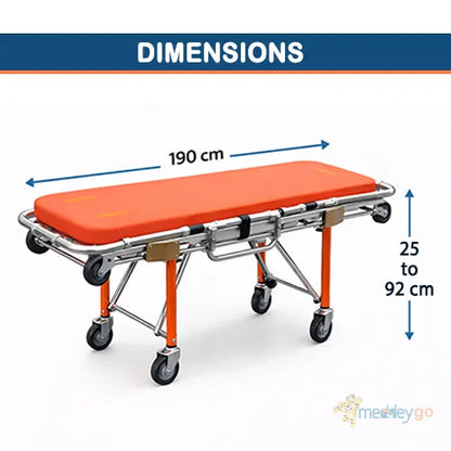 Kaarya Autoloader Ambulance Stretcher with Adjustable Height