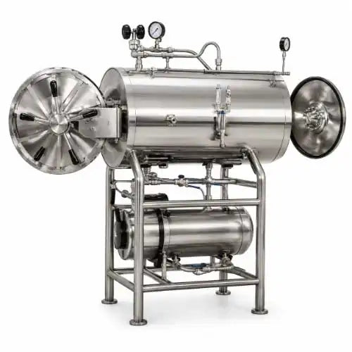 kaarya Autoclave Horizontal Cylindrical High Pressure High Speed Steam Sterilizer SS 304 Delux, Semi Automatic