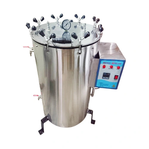 kaarya Vertical Autoclave 80L Double Walled Heavy Duty SS with Digital Tempurature Timer Alram 16x27 Inch